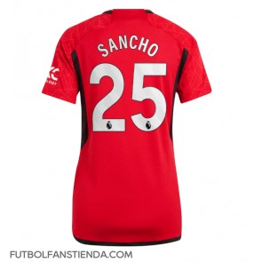 Manchester United Jadon Sancho #25 Primera Equipación Mujer 2023-24 Manga Corta